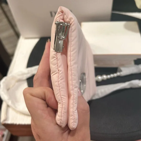 (Last one!!)Christian Dior Pink Clutch Bag with Faux Pearl Chain - NIB - Picture 5 of 11